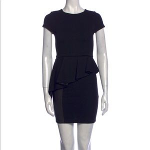 Alice+Olivia Black Ruffle Sheath Dress